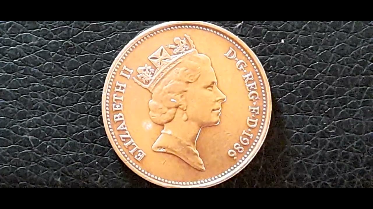 USA TWO PENCE 1986,QUEEN ELIZABETH THE SECOND UNITED KINGDOM COINS.