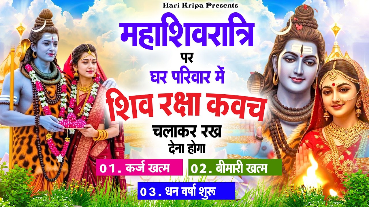 शिवरात्रि के दिन घर दुकान पर चलाकर रखदो शिव रक्षा कवच धनधान्य सुख समृद्धि में होगी वृद्धि#shivkavach