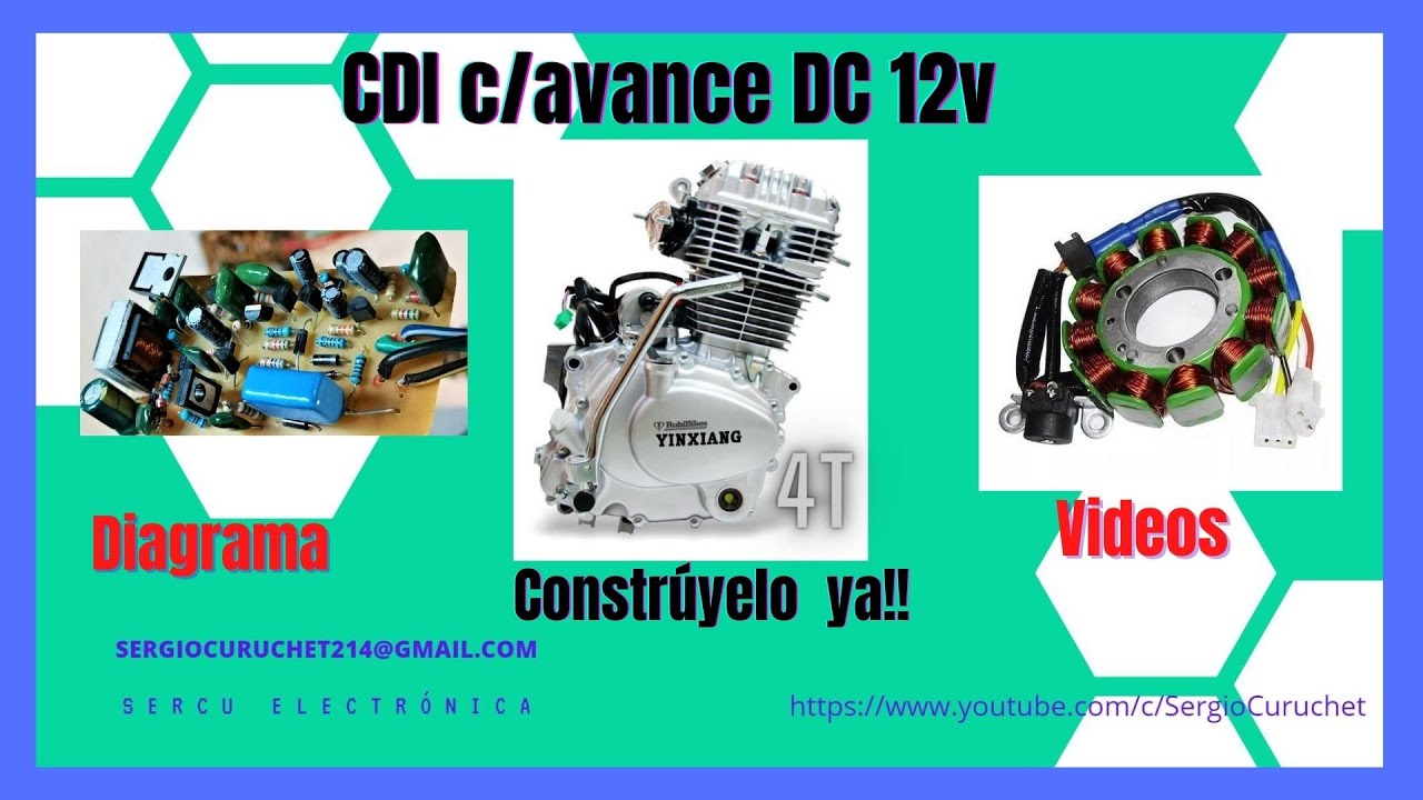 Oportunidad única, construye un CDI, DC con avance 12 volt. Para todos los que me lo pidieron!!😊