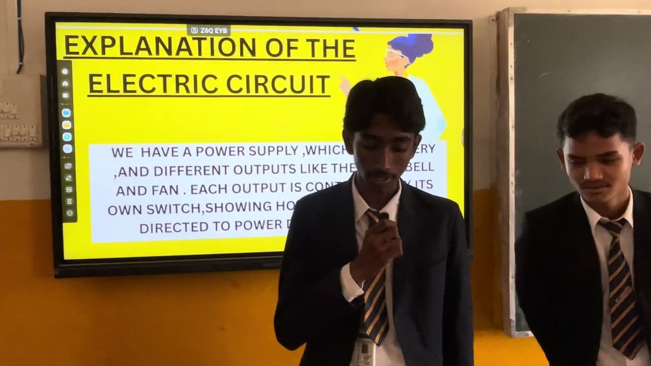 Domestic electrical circuit model demonstration by Riyadh and his team at class 10 