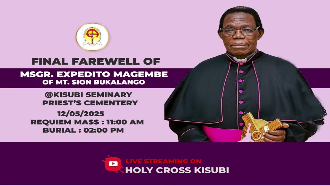 LIVE: FINAL FAREWELL OF REV, MSGR, EXPEDITO MAGEMBE | KISUBI SEMINARY PRIEST'S CEMETERY