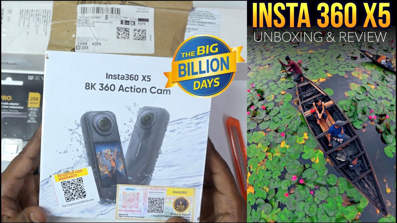 Insta 360 One X5 Unboxing and review | 8K Insta 360 X5 Sample footage | 3 meter Selfie stick