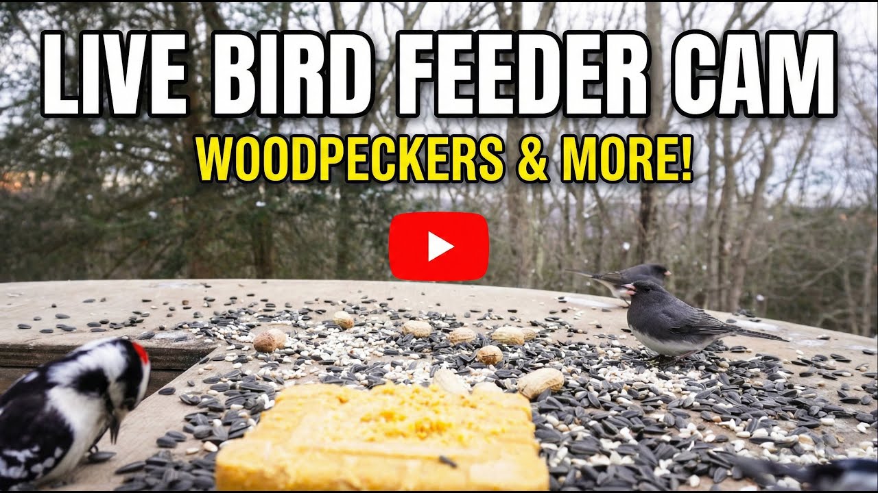 Bird Feeder Cam CAT TV (Extended Video)