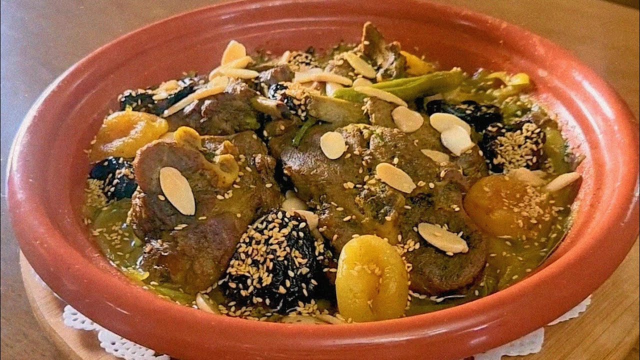 طاجن اللحم المغربي بالبرقوق و المشمش و البصل | وصفة مميزة في عيد الاضحى!