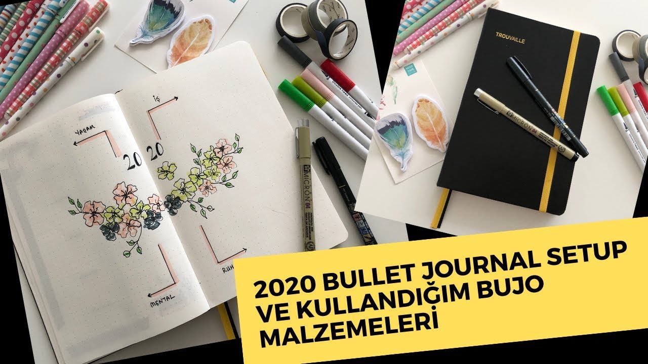 2020 BULLET JOURNAL SETUP ve KULLANDIĞIM BUJO MALZEMELERİ I Bullet Journal Ajanda