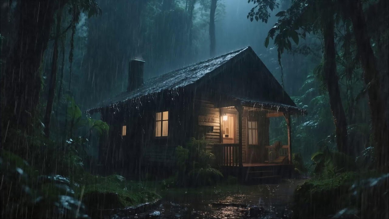 Super Heavy Rain To Sleep Immediately - Heavy Rain for Stress Calm