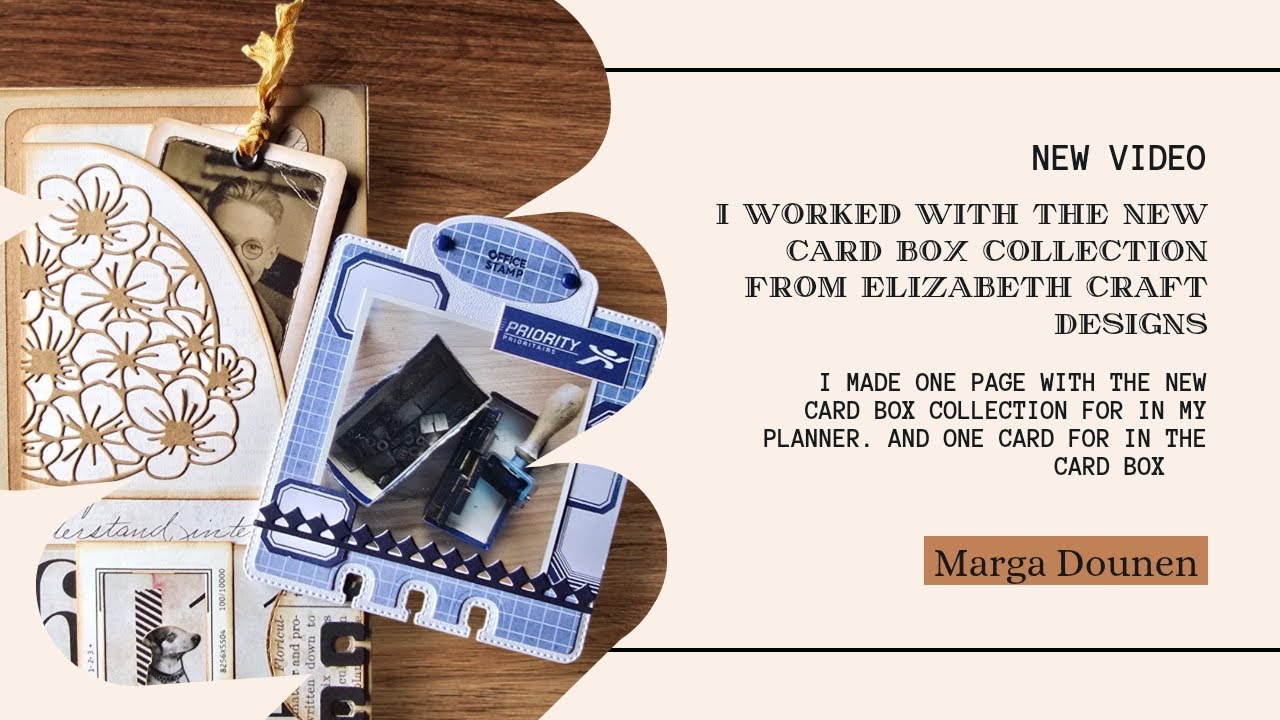 Two cards with the card box collection 1 for the box and 1 for the planner