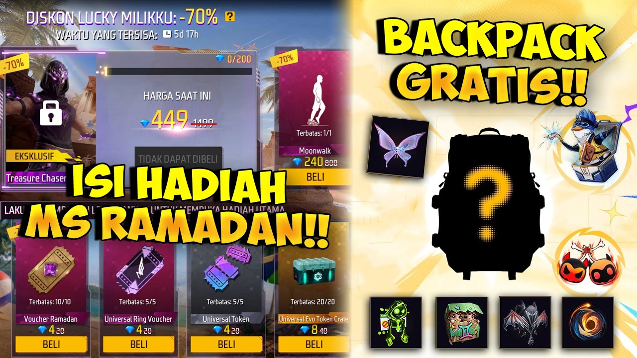 MYSTERY SHOP RAMADAN 2026 !! Bocoran Isi Hadiah Mystery Shop Treasure & Backpack FF Gratis Anniv 9