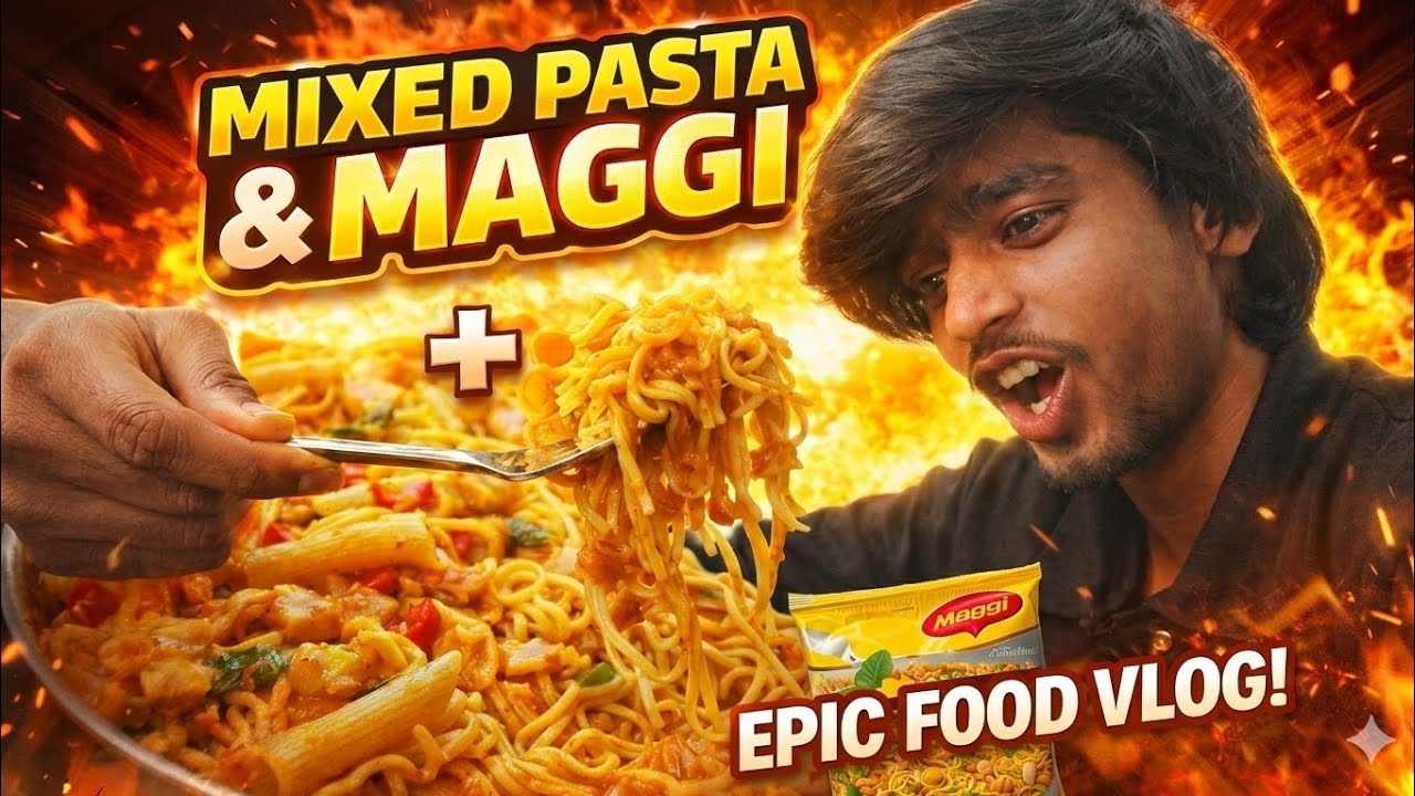 Maggi Aur Pasta Mix Karke Banaya 😱 | Taste Dekh Ke Shock Ho Gaya | SALMANKHANVLOG-SKV