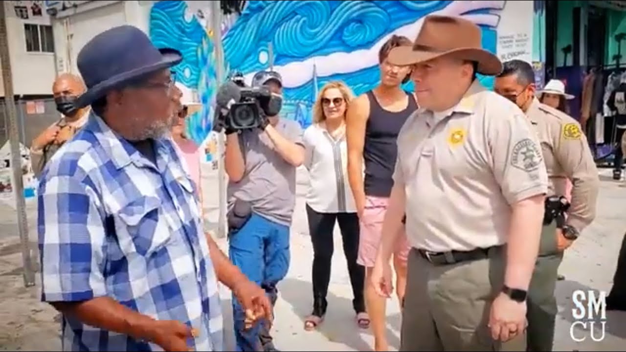 Los Angeles Sheriff Alex Villanueva Surveys Venice Homeless Encampment