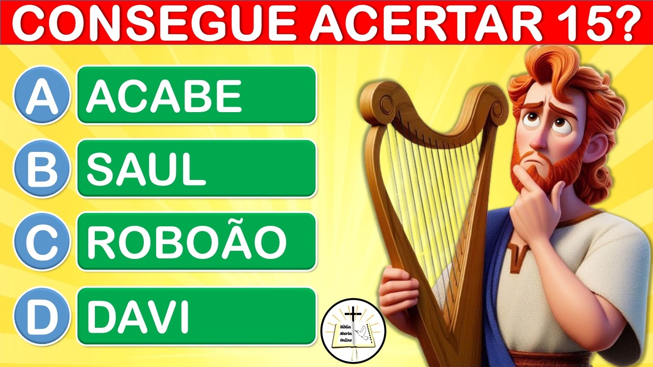 15 PERGUNTAS BÍBLICAS SOBRE A MÚSICA NA BÍBLIA - QUIZ BÍBLICO