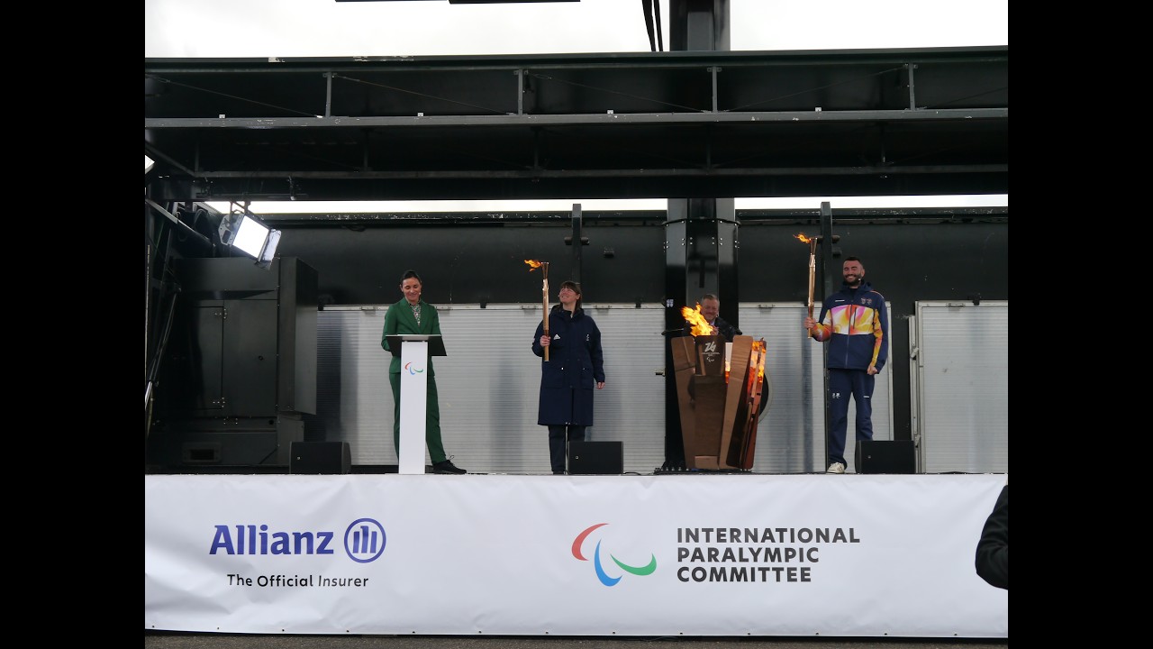 Milano Cortina 2026  Winter Paralympic flame lighting at Stoke Mandeville Stadium
