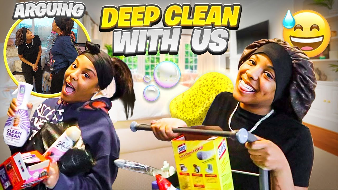 Deep clean our apartment with us 🧽AS TWINS *motivational￼ *satisfying *ARGUING😂 Vlogmas 17