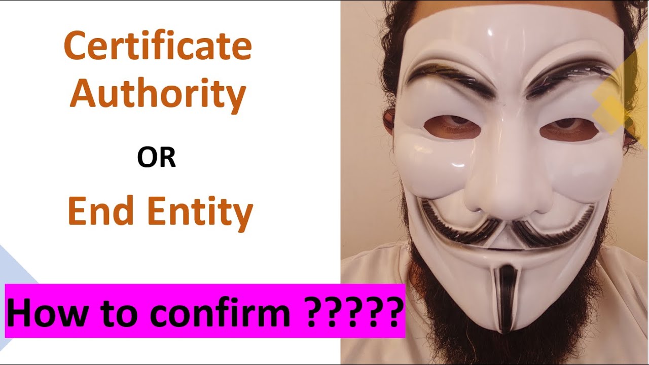 How to confirm if a Certificate is CA or End Entity? #certificates #alsla