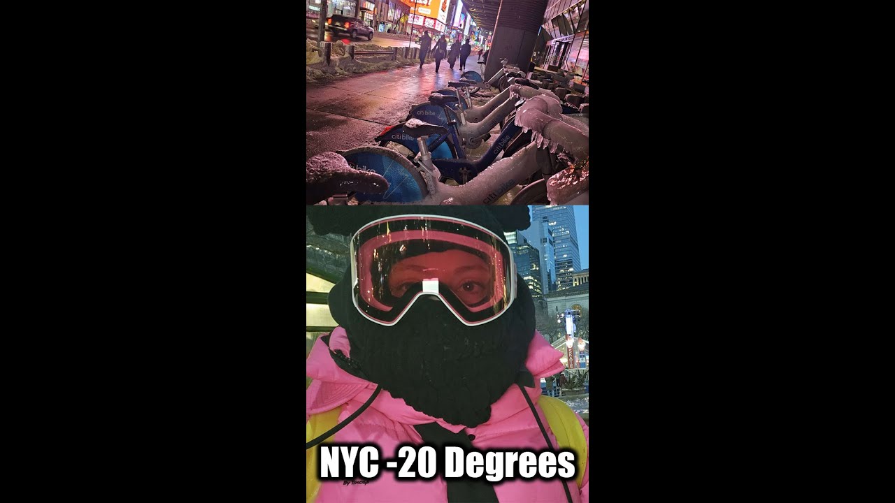 ✨Live✨ NYC at -20° F (-28° C) Frozen but worth it? #nyc #live #walking