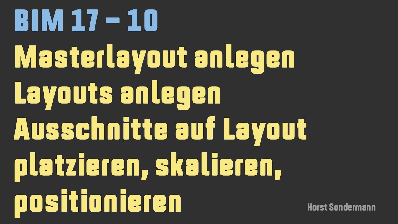 Archicad BIM 17-10 Planlayouts anlegen