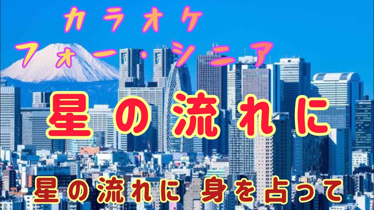 星の流れに  カラオケ  高齢者向け  介護レクに最適!  ノリ過ぎ注意⚠️