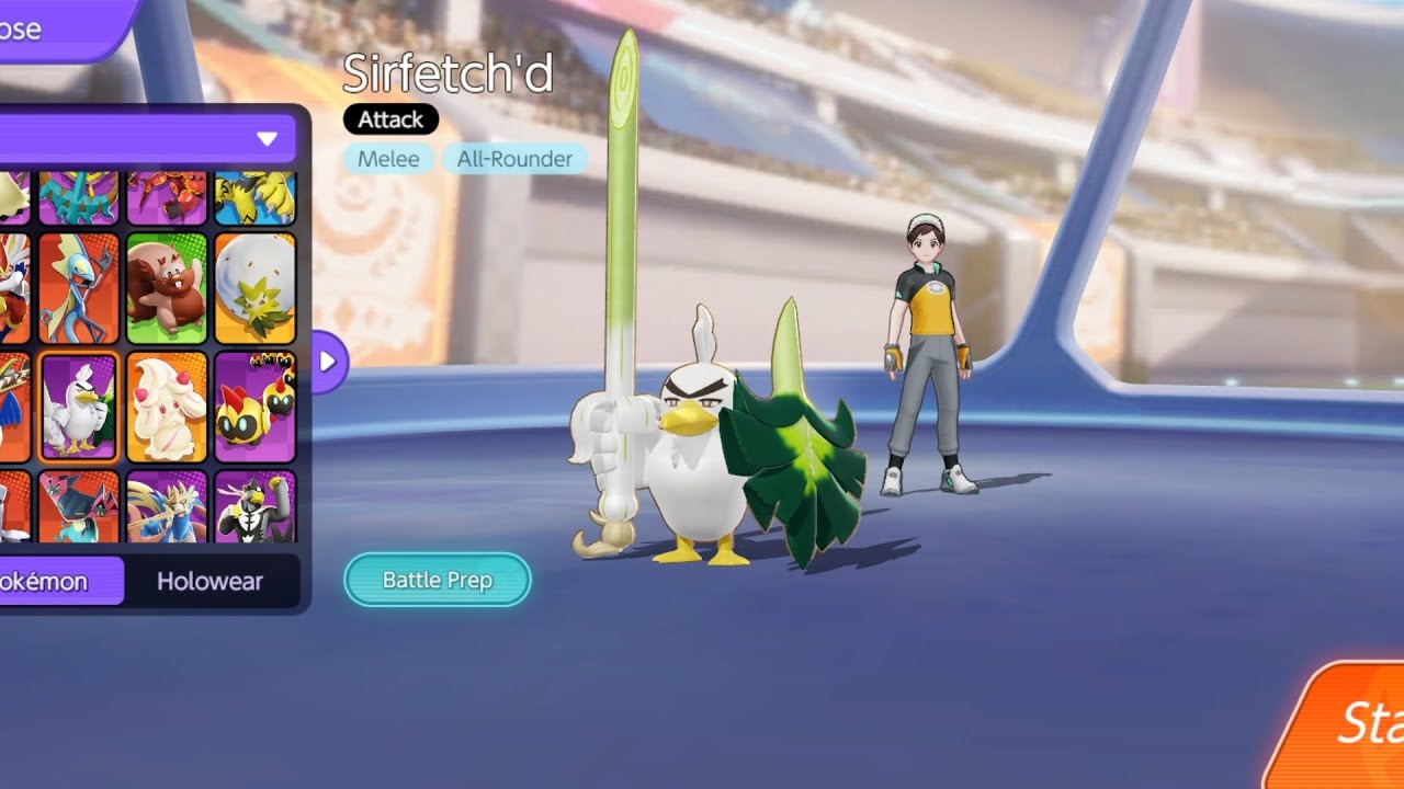 Trying new pokemon sirfetch'd on pokemon unite 😆😆