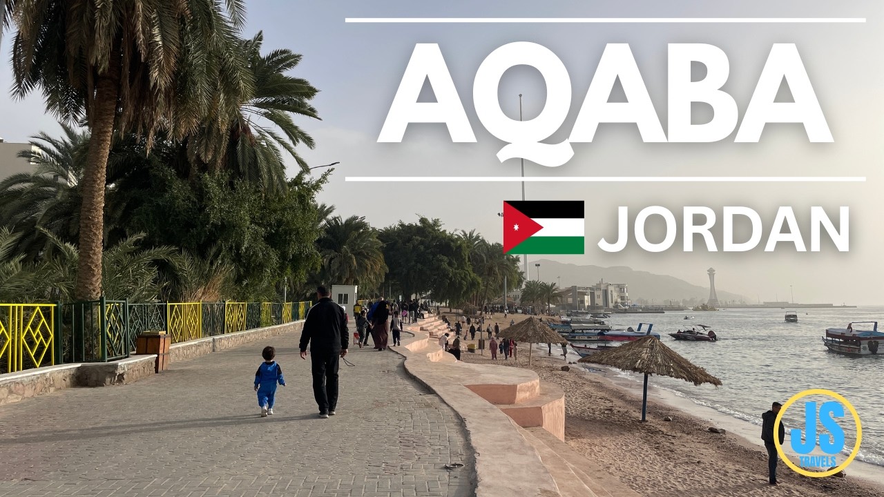 AQABA JORDAN WALKING TOUR 🇯🇴 | AQABA CITY WALKING TOUR in 4K