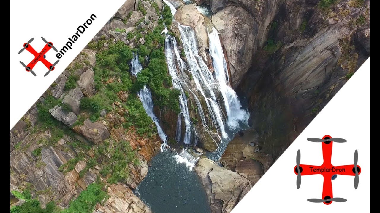 Cascada del Ezaro desde dron.