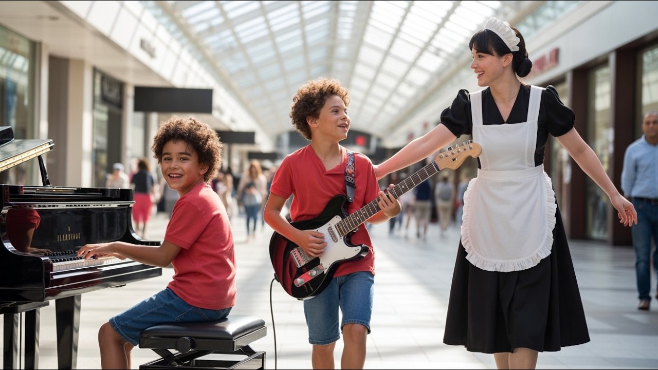 Maid Took Billionaire’s Twin Sons to the Mall — What Occurred at the Piano Amazed Everyone... ✅