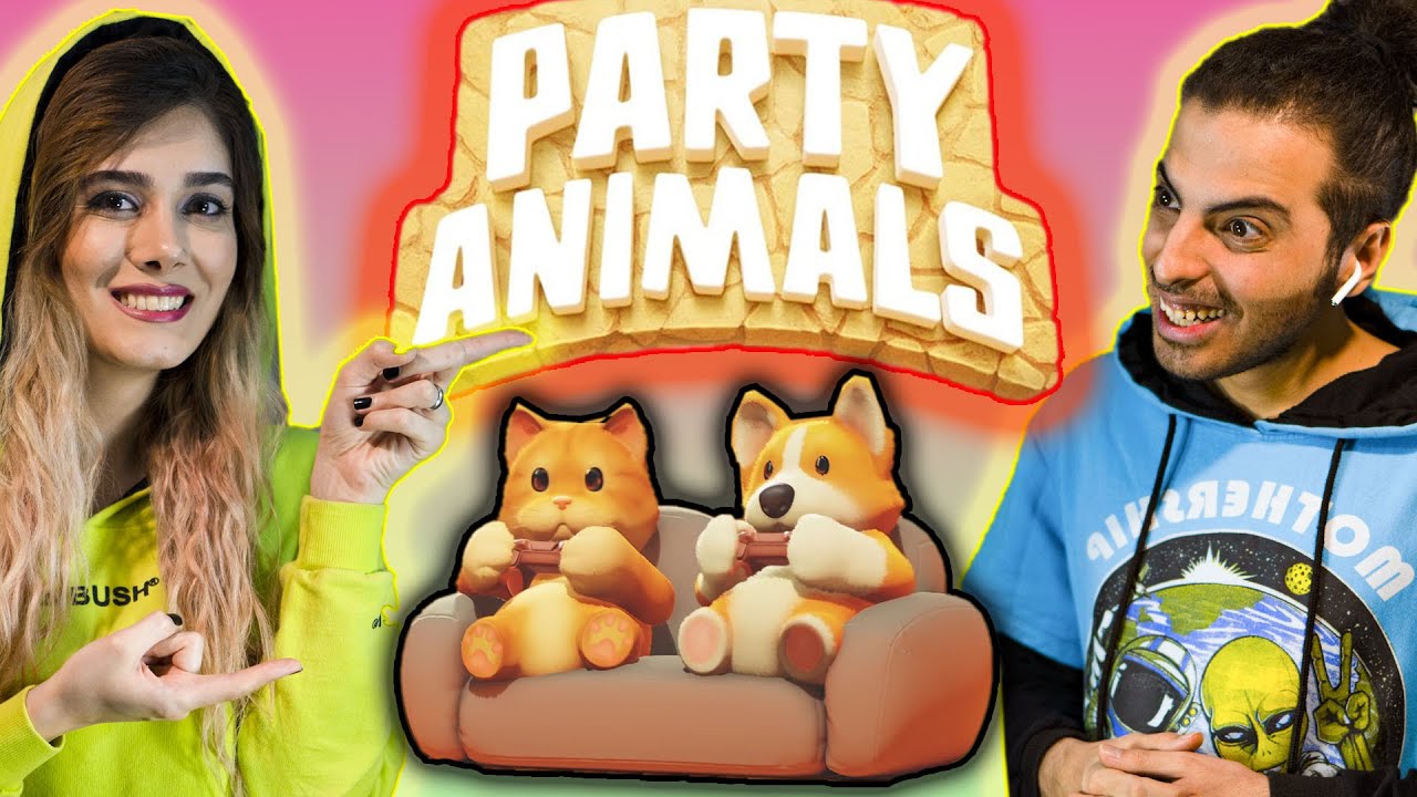بازی خنده دار پارتی حیوانات | Party Animals Gameplay