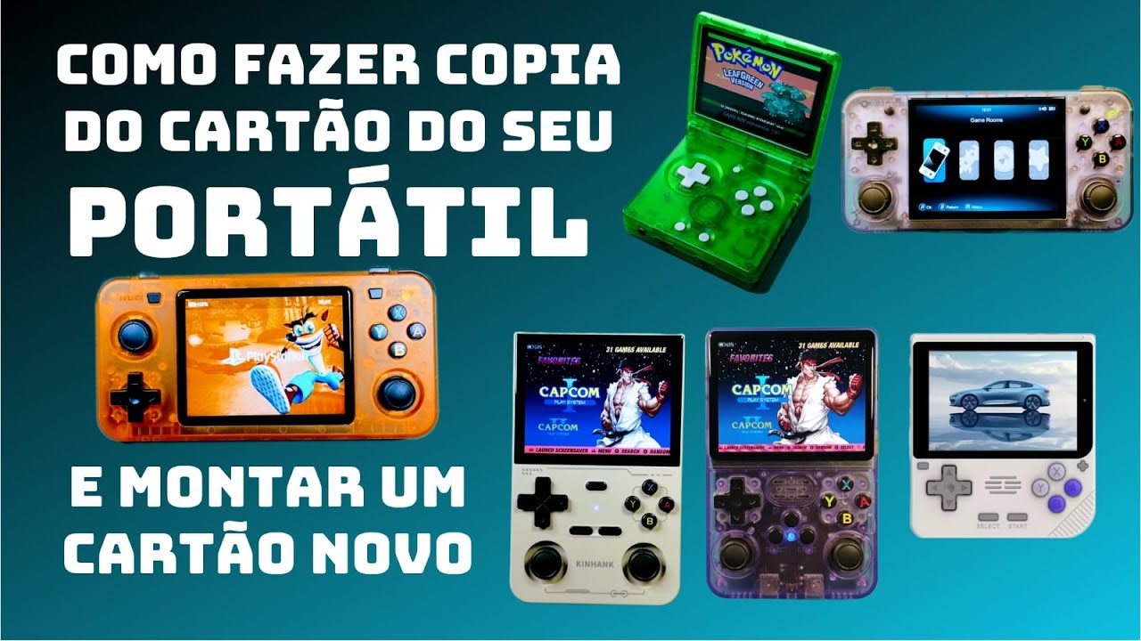 Como Fazer Backup Cópia Completa do Cartão SD de Portátil e Game Stick e Montar Um Cartão Novo
