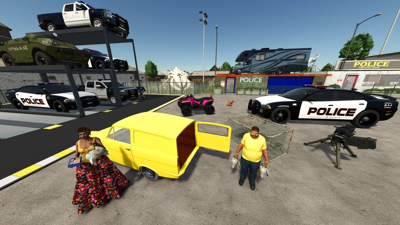 Police Arrest Thief for Stealing Chickens | Farming Simulator 25