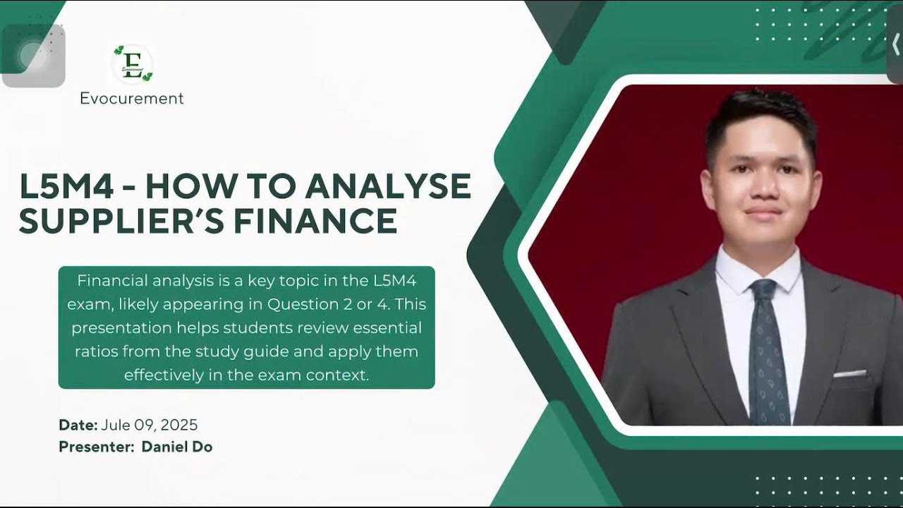 Potential Ways to Analyse Supplier’s Finance
