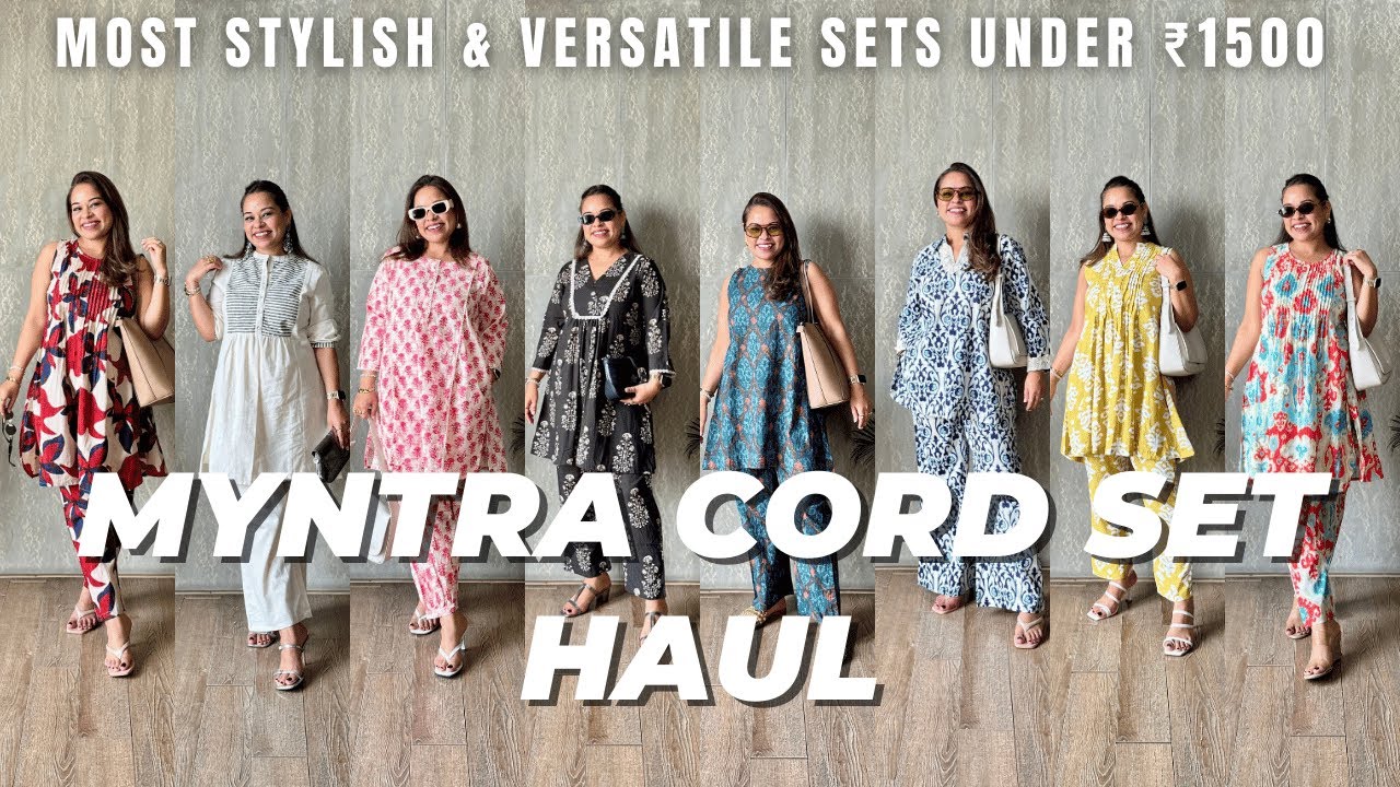 MYNTRA CORD SET HAUL | MOST STYLISH & VERSATILE SETS UNDER ₹1500 #myntra
