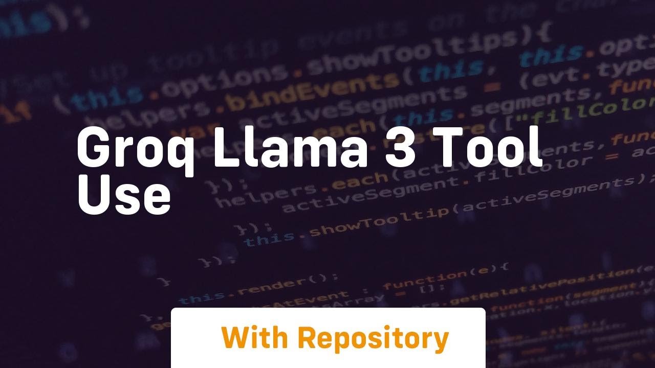 Groq llama 3 tool use