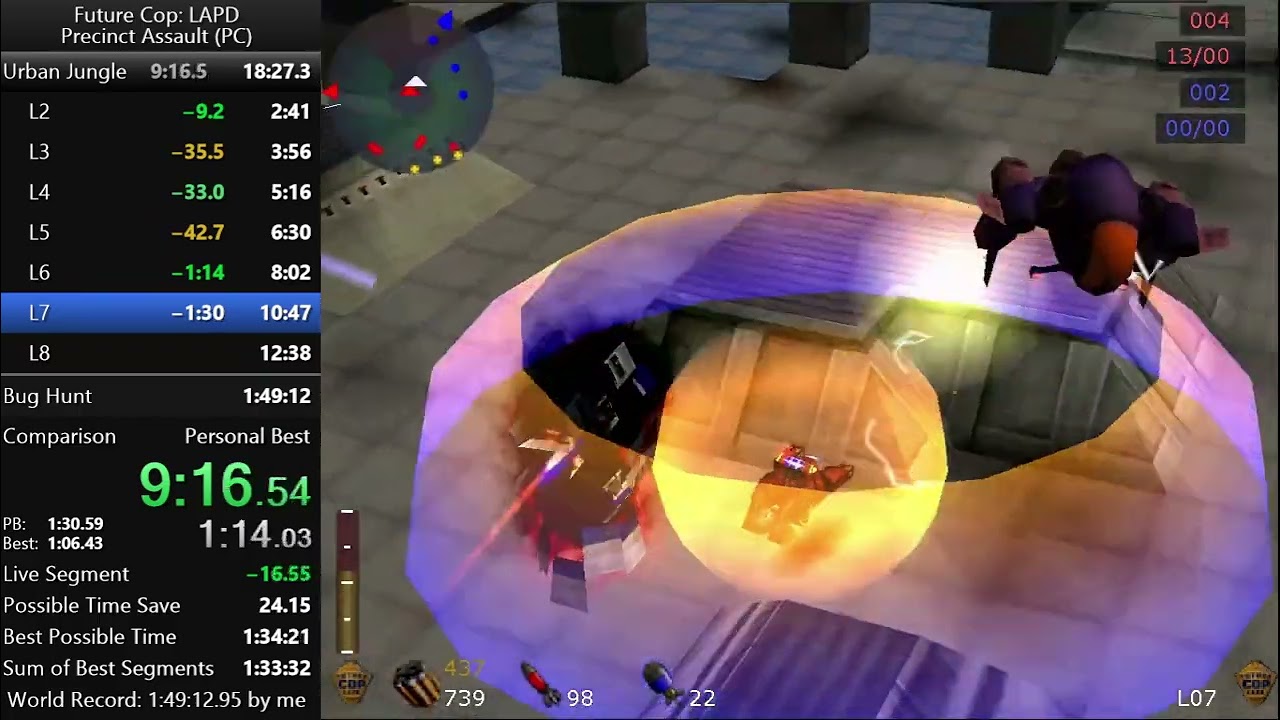 Precinct Assault Speedrun in 1:32:34 [WR] | Future Cop: LAPD (PC)