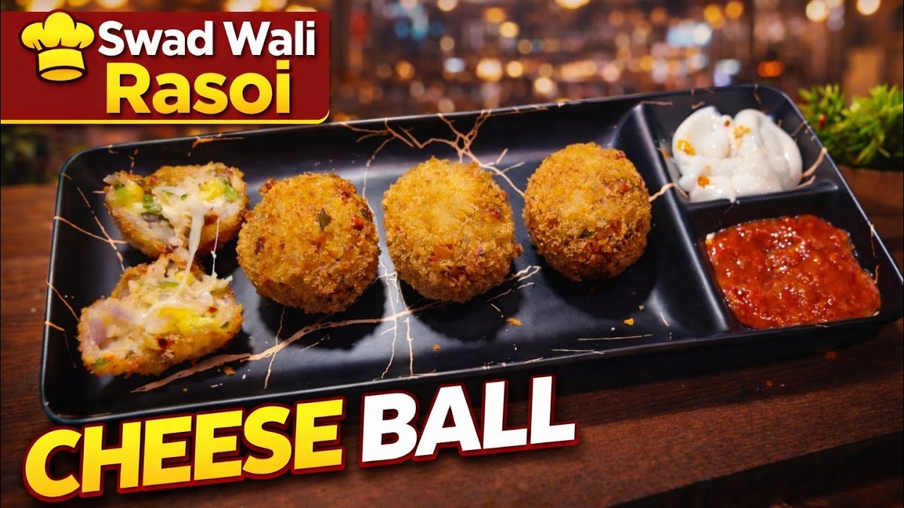 चीज बॉल रेसिपी | cafe style crispy cheese balls | corn cheese balls #swadwalirasoi #viralvideo