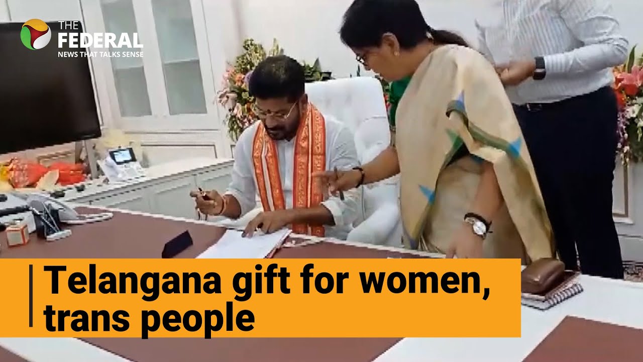 Telangana launches free-bus-travel scheme for women, trans people | The Federal
