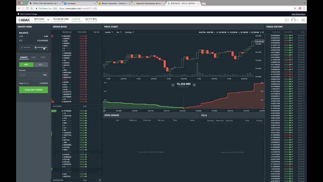 Sending BTC (Bitcoin) from Coinbase to GDAX