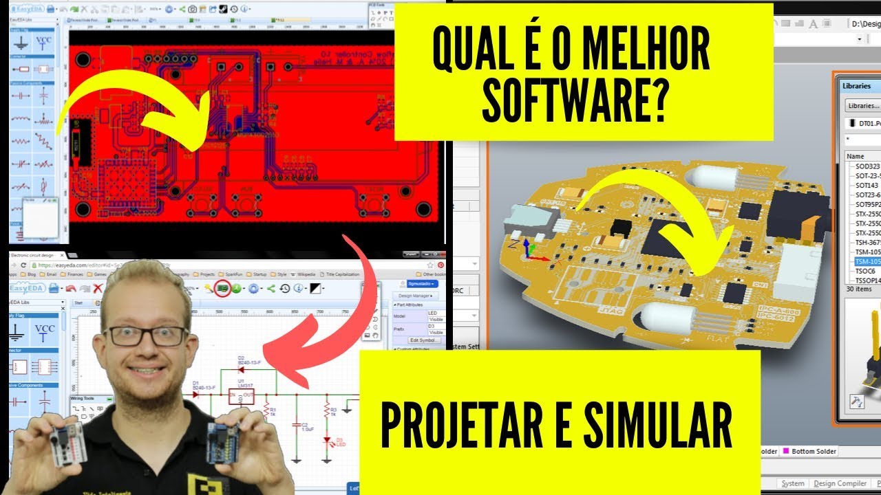 Simular Circuitos Eletr&ocirc;nicos e Desenhar PCB, Qual software Usar? Eletr&ocirc;nica F&aacute;cil
