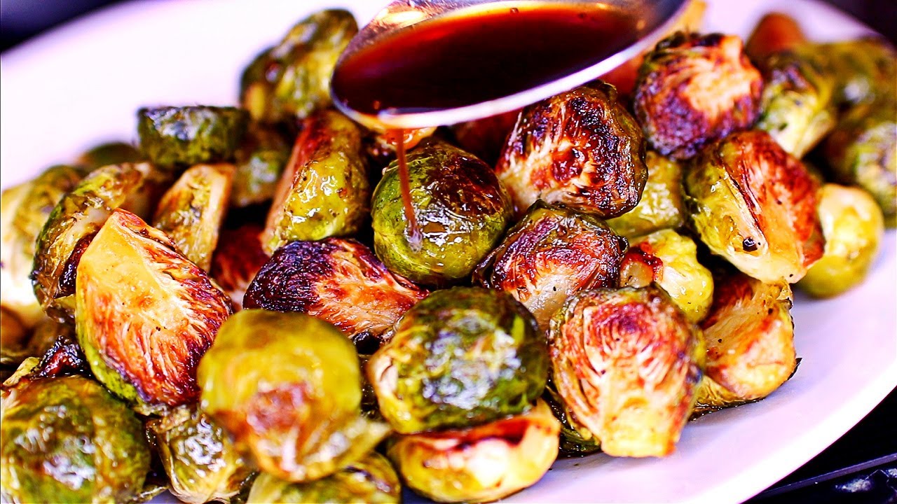 Honey Balsamic Roasted Brussels Sprouts - Easy Roasted Brussels Sprouts Recipe