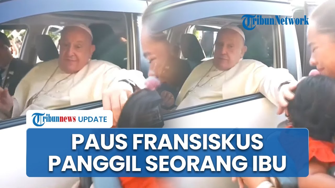 Belum Turun Mobil, Paus Fransiskus Langsung Berkati 2 Anak Kecil di Gereja Katedral Jakarta