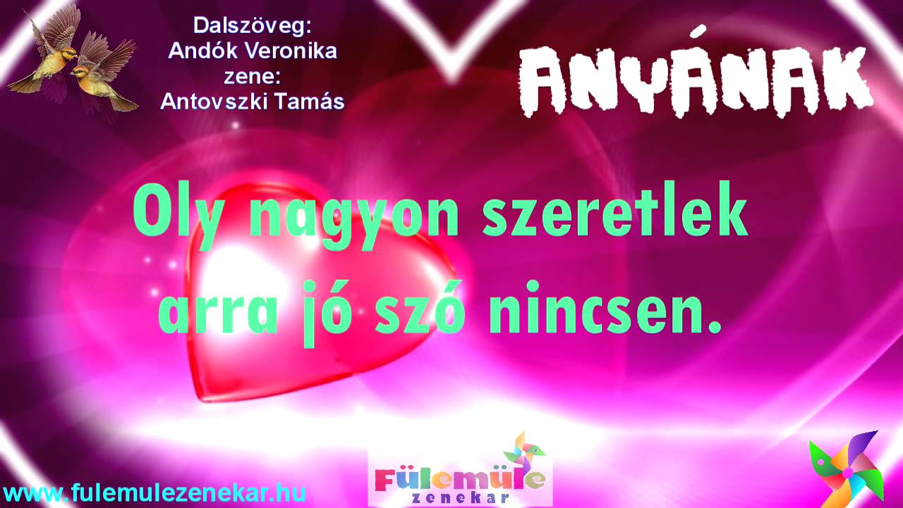 Anyák Napjára Fülemüle Zenekar ANYÁNAK Anyák Napi Dal dalok gyerekeknek  anyák napja zene youtube