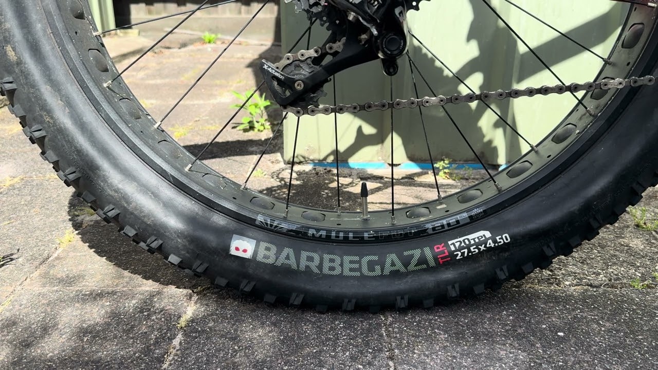 Deflating a rear Barbegazi 27 5 x 4 5 fat bike tire