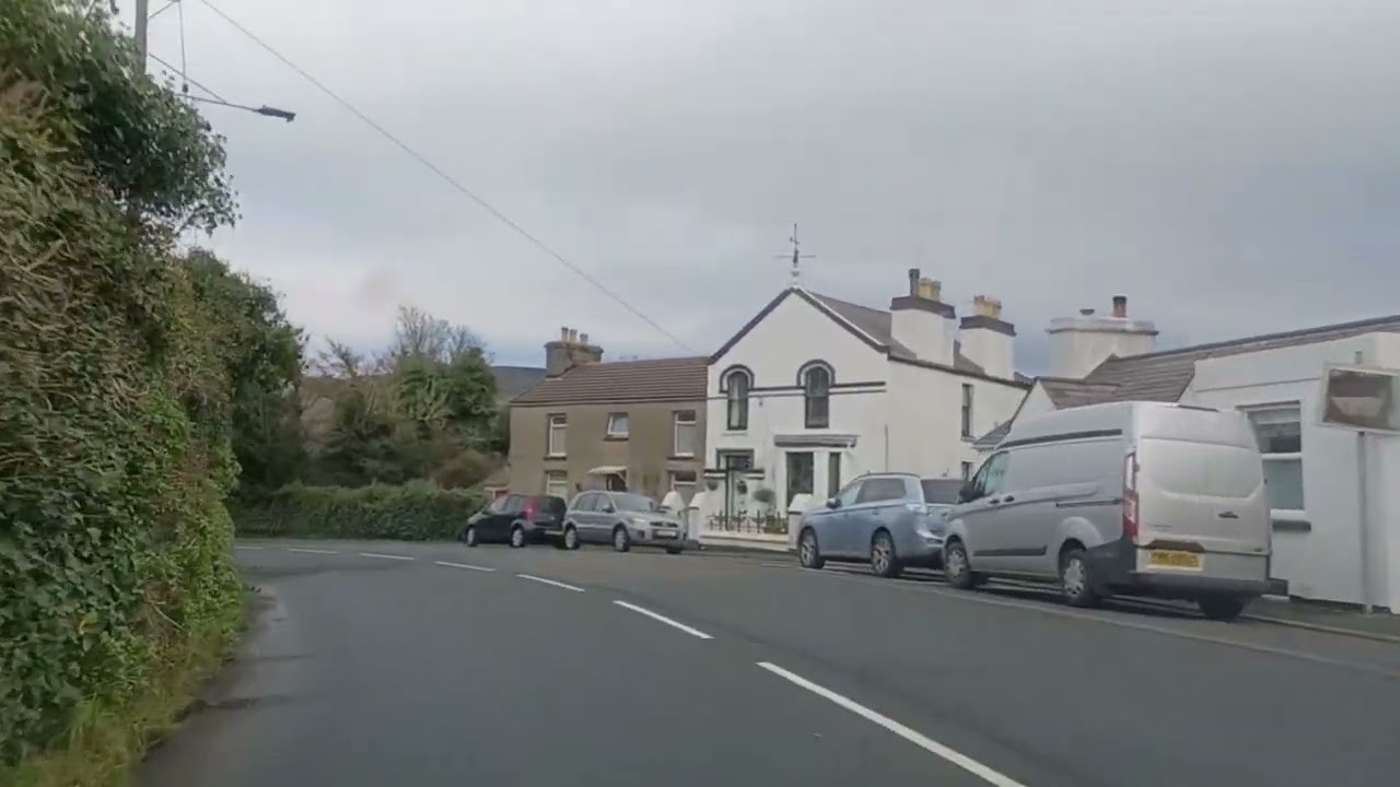 Driving through Laxey on the Isle of Man - December 2024