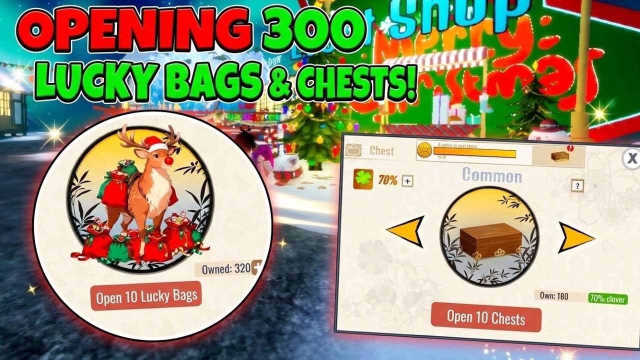Opening 300 lucky bags and all chest in Demon soul simulator 