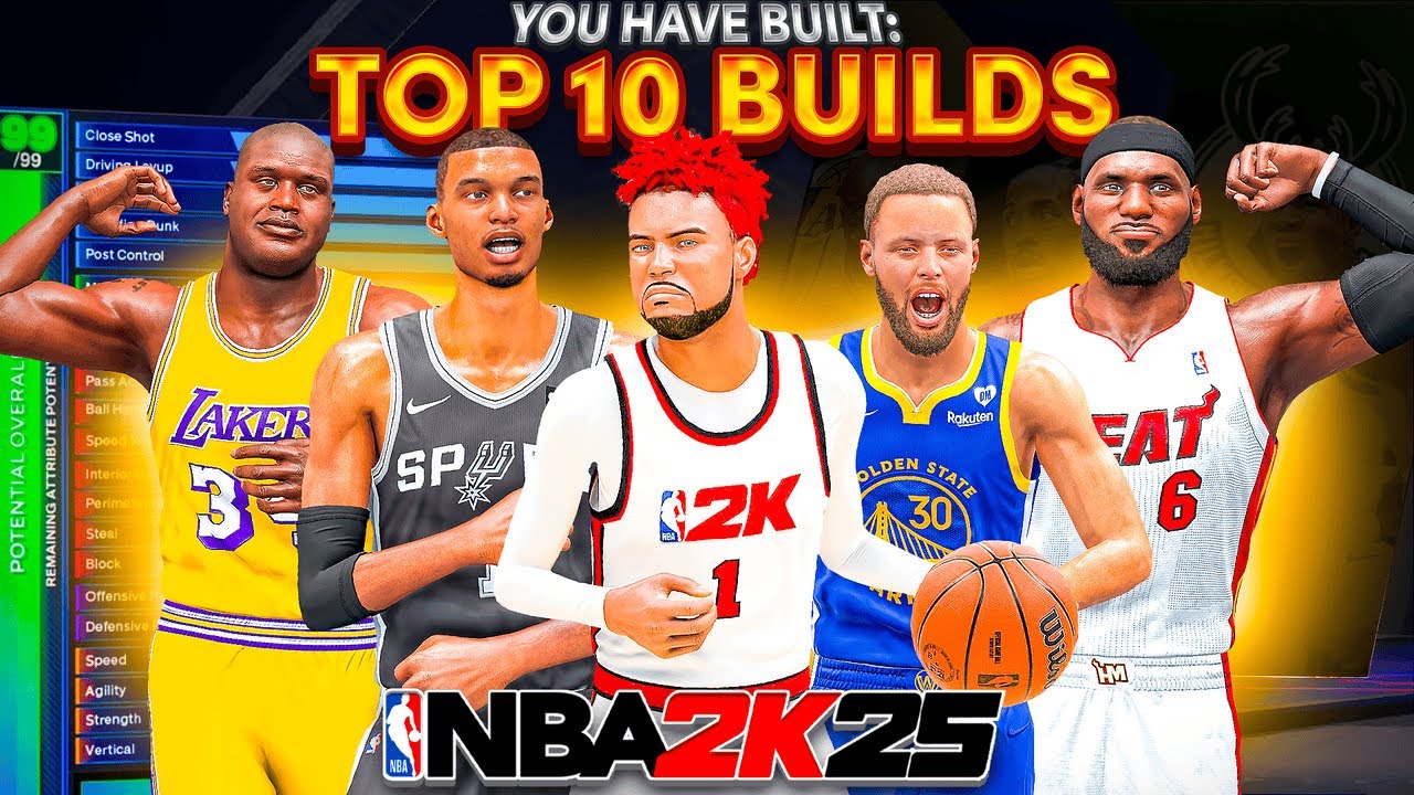 NEW TOP 10 BEST BUILDS FOR NBA2K25! BEGINNER BUILDS, FUN BUILDS, & COMP BUILDS FOR ALL PLAYSTYLES!