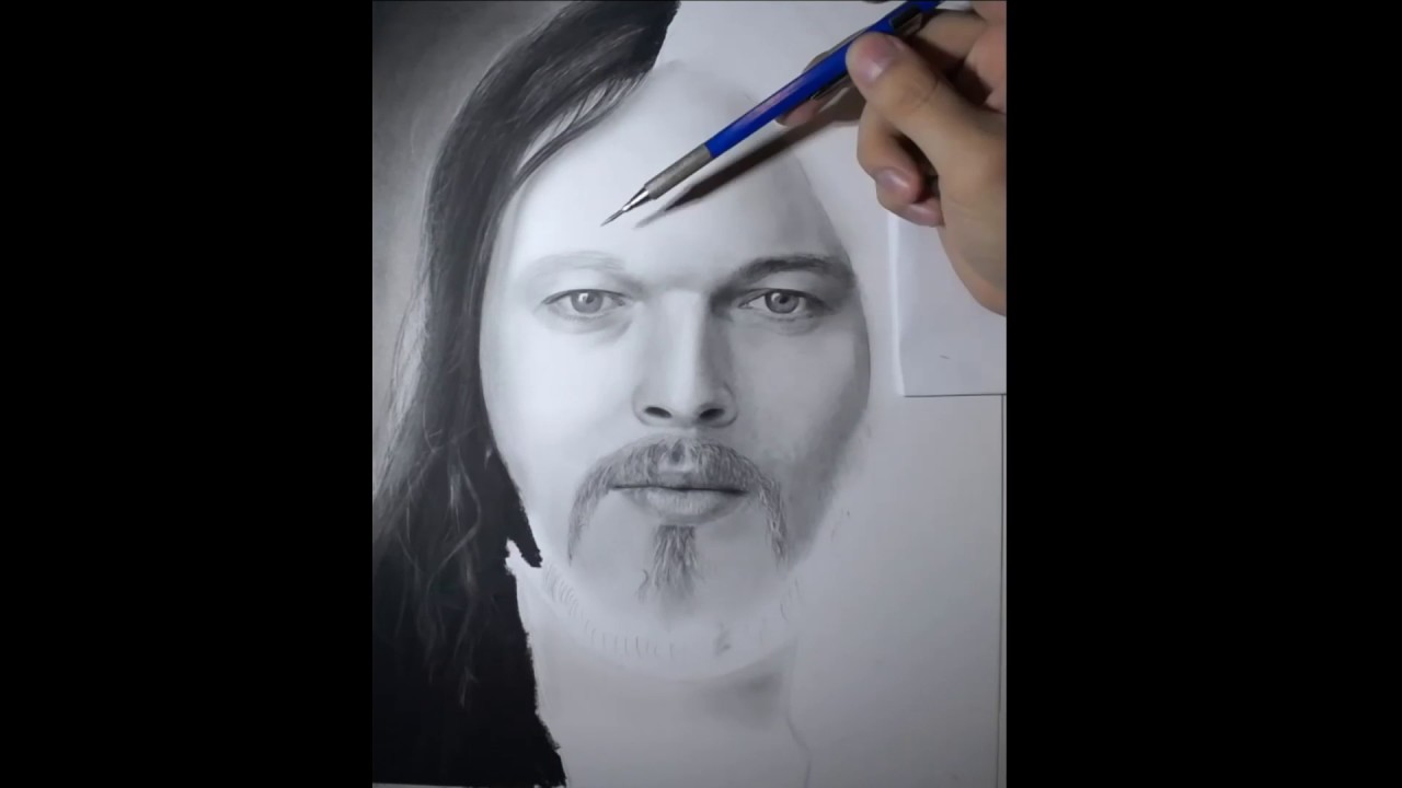 Drawing David Gilmour - Pink Floyd - Speed drawing.