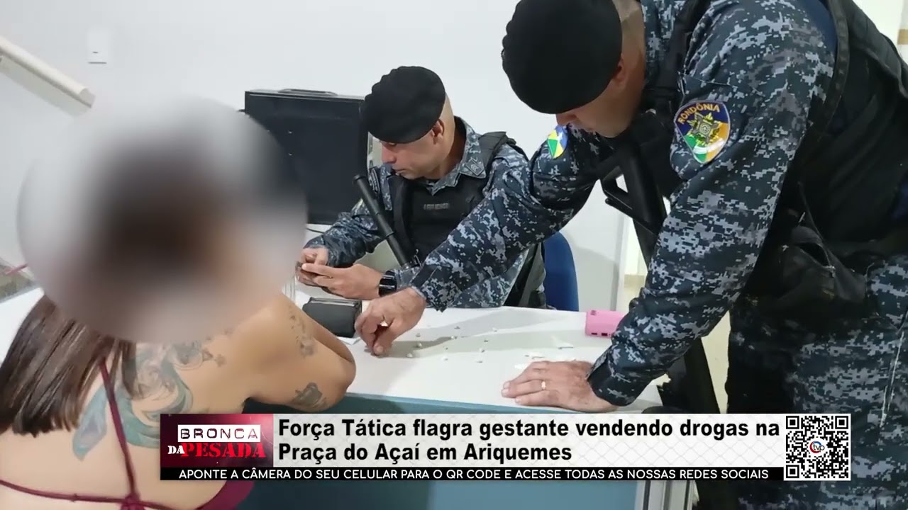 Força Tática flagra gestante vendendo drogas na Praça do Açaí em Ariquemes