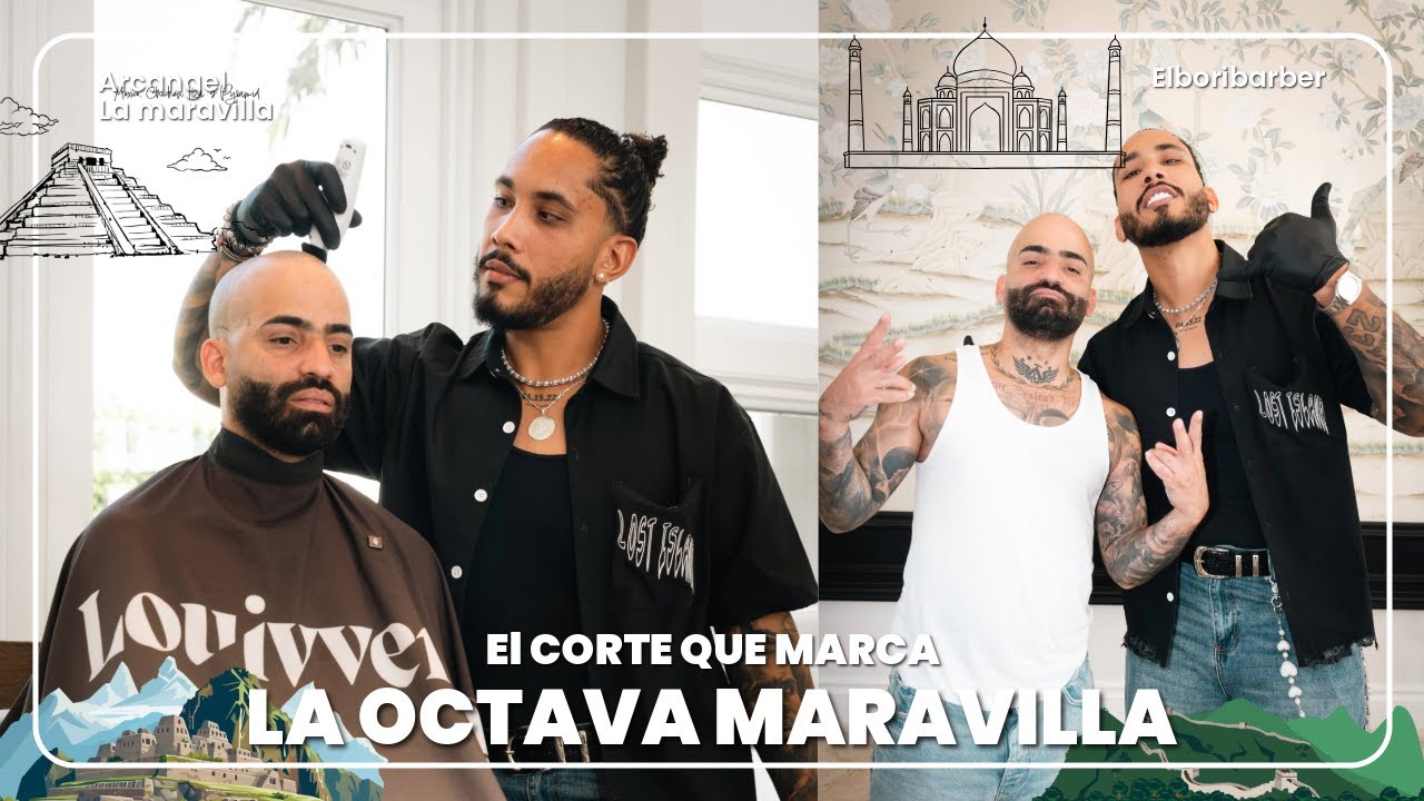 Arcángel vuelve al sillón de El Bori Barber: el corte que marca ‘La Octava Maravilla