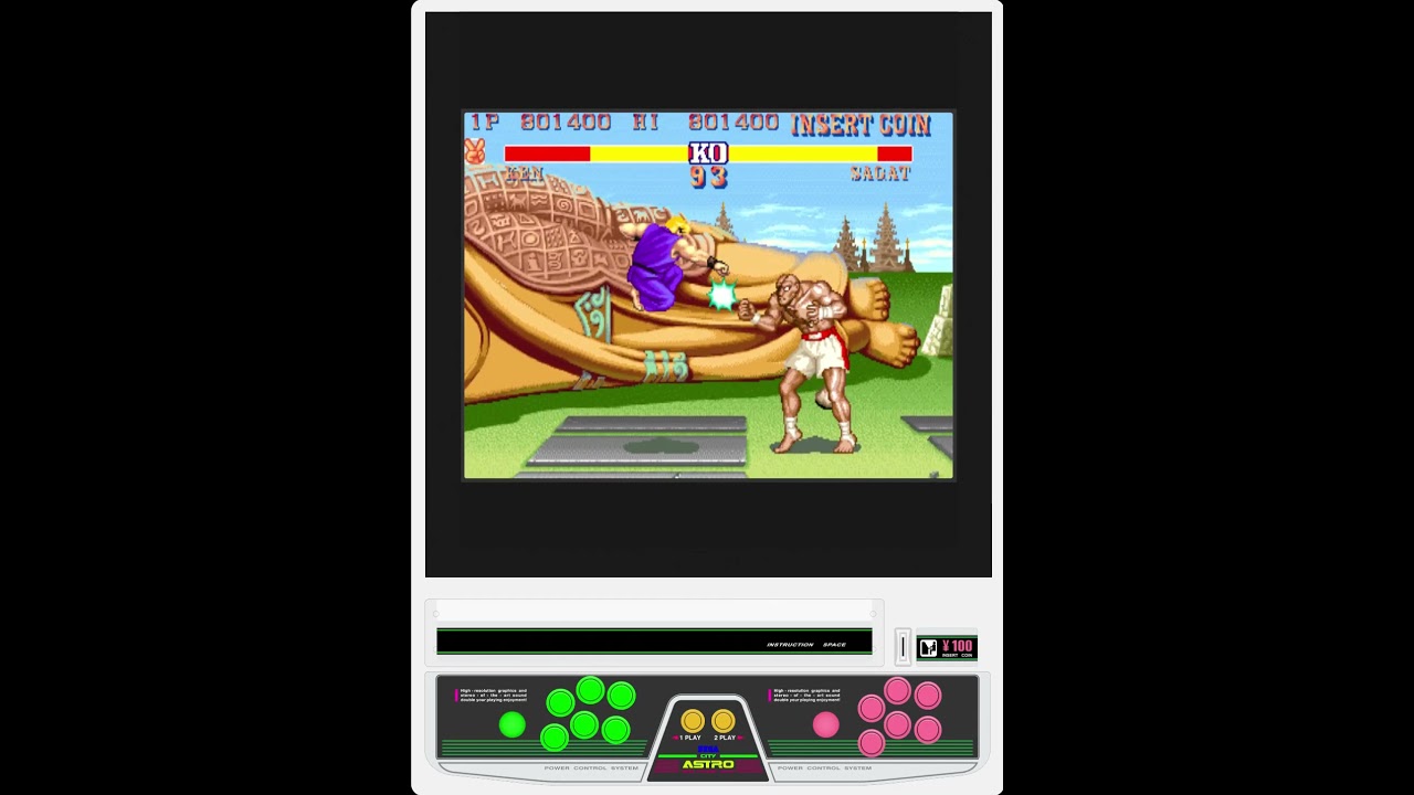 Ken vs Sagat [LOUDNESS][MAME 0.278][CPS1][Street Fighter II': Hyper Fighting][Sega Astro City]