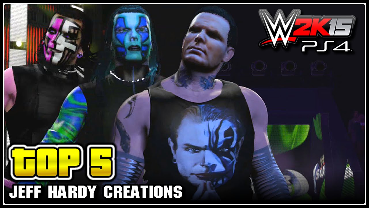 WWE 2K15 - Top 5 Jeff Hardy CAWS - Community Creations (PS4)
