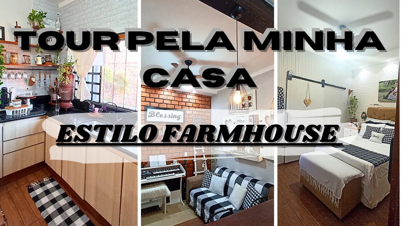 TOUR PELA MINHA CASA ESTILO FARMHOUSE/RÚSTICO MODERNA/CASA COM MUITO DIY/DIKINHA DIY