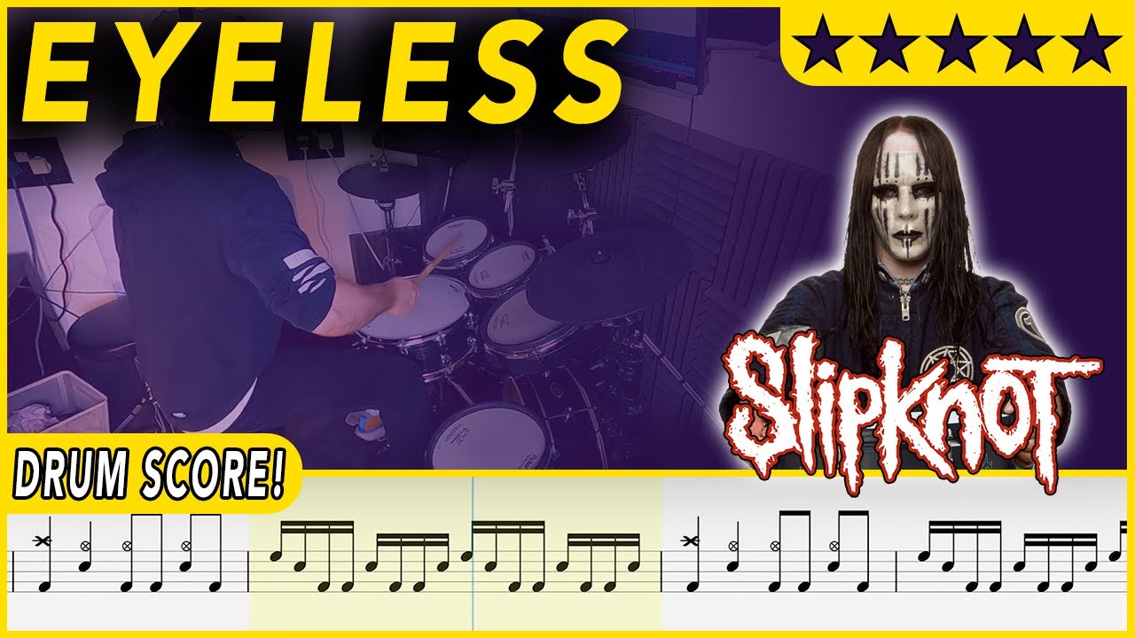 Eyeless - Slipknot | DRUM SCORE Sheet Music | #407 DRUMSCRIBE